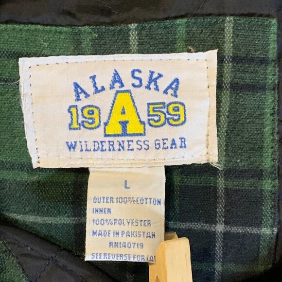 Alaska Wilderness Gear Men's Plaid Cotton Flannel Button Up Long Sleeve Size L - Picture 6 of 11